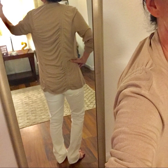 Kenar Tan Tunic Length Open Cardigan Size Medium - Picture 2 of 7